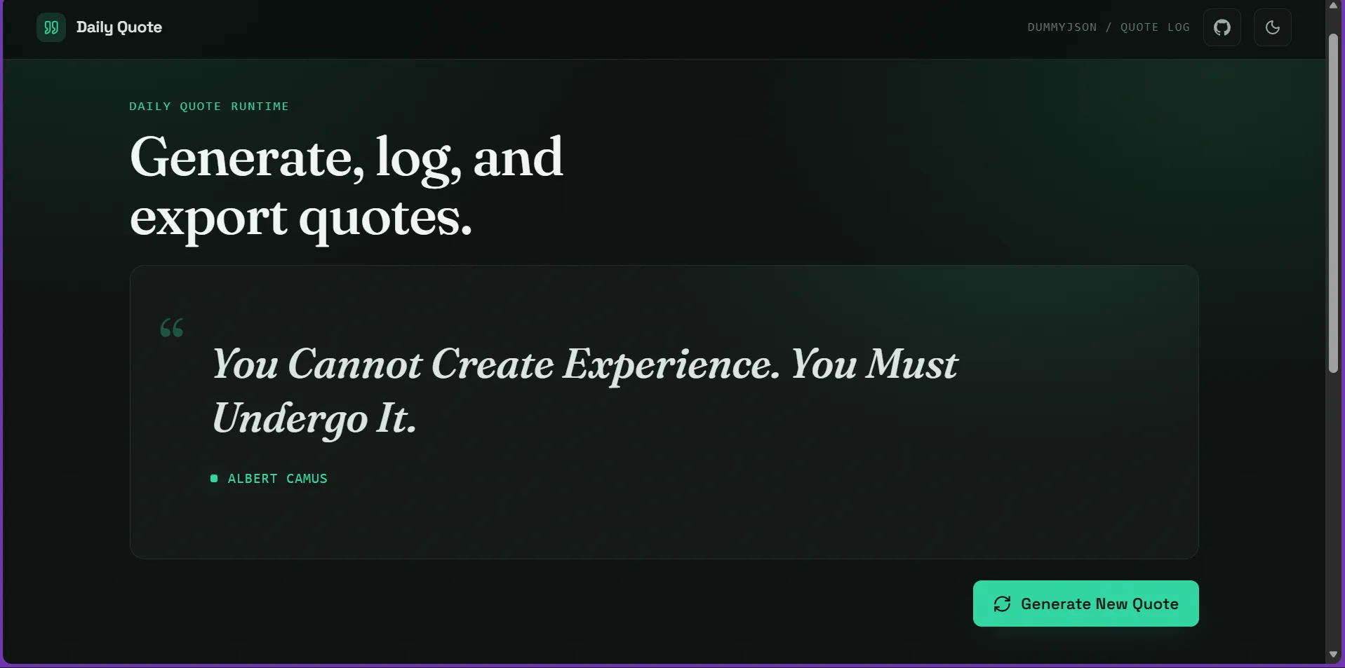 Daily Quote App — screenshot 1